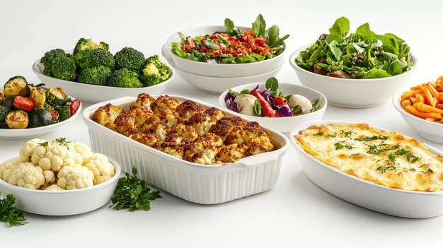 stół z przygotowanymi potrawami